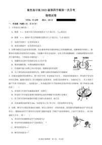 物理-四川省南充市高级中学2024-2025学年高二下学期4月月考试题