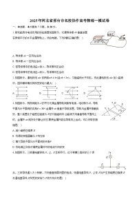 2025年河北省邢台市名校协作高考物理一模试卷(含详细答案解析)