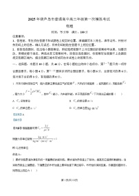 辽宁省葫芦岛市2025届高三下学期一模考试物理试卷  含解析