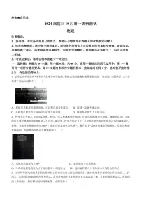 2024届江西省联考高三上学期10月统一调研测试-物理试题（含答案）