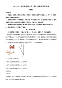 河南省信阳市2024-2025学年高三上学期1月第二次教学质量检测试题 物理 含解析