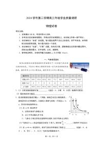 2025届上海市闵行区高三二模学业质量调研 物理试题+答案