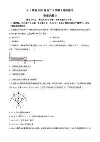 安徽省A10联盟2024-2025学年高二下学期3月阶段考物理（D卷）试卷（Word版附解析）