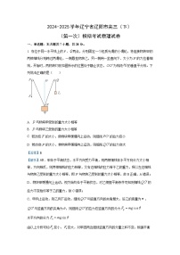 2025届辽宁省辽阳市高三下学期第一次高考模拟考试物理试卷（解析版）