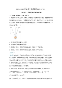 2025届辽宁省辽阳市高三下学期第一次高考模拟考试物理试卷（解析版）
