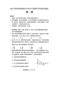 2025届贵州省普通高中高三下学期学业水平选择性考试（4月）适应性测试（图片版）物理试卷