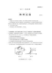 2025届山东省泰安市高三下学期高考一模（图片版）物理试卷