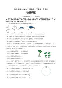 湖北省荆州中学2024-2025学年高一下学期2月月考 物理试卷（含答案）