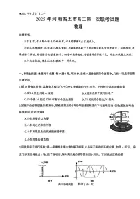2025届河南省五市高三下学期第一次联考物理试卷（含答案）