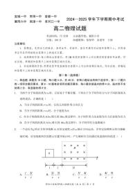 物理-湖北省鄂北六校2024-2025学年高二下学期期中联考试卷含答案