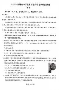 衡水金卷先享调研2025年普高招生全国统一考试模拟（一）物理试卷（含答案）