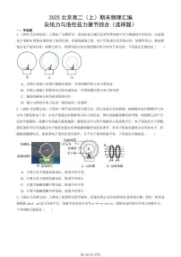 2025北京高二（上）期末真题物理汇编：安培力与洛伦兹力章节综合（选择题）