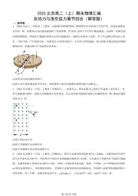 2025北京高二（上）期末真题物理汇编：安培力与洛伦兹力章节综合（解答题）
