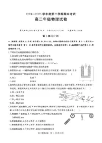 湖北省武汉市2024-2025学年高二下学期期中考试物理试卷（含答案）