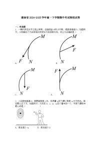 湖南省2024-2025学年高一下学期期中考试物理试卷+答案