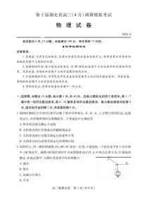 2025届湖北省高三四月调考物理试题+答案