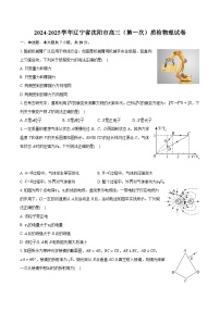 2024-2025学年辽宁省沈阳市高三（第一次）质检物理试卷(含详细答案解析)