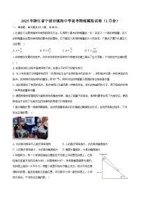 2025年浙江省宁波市镇海中学高考物理模拟试卷（1月份）(含详细答案解析)