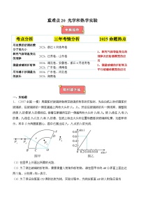重难点20 光学和热学实验-2025年高考物理二轮复习讲义