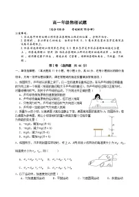 江苏省盐城市五校联考2024-2025学年高一下学期4月期中考试物理试卷（Word版附答案）