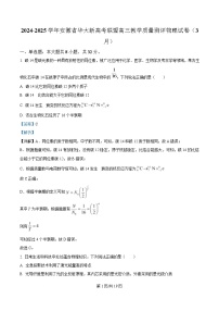 湖北省华大新高考联盟2025届高三下学期3月教学质量测评物理试题 含解析
