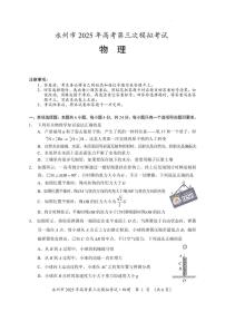 湖南省永州市2025年高考第三次模拟考试物理试题（含答案）