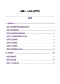 2025年高考物理二轮复习讲练测（新高考通用）专题02 力与直线运动（练习）（原卷版）