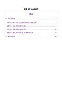 2025年高考物理二轮复习讲练测（新高考通用）专题13 电磁感应（练习）（原卷版）