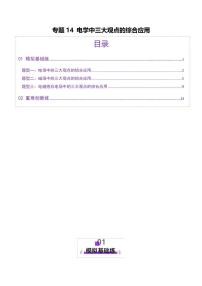 2025年高考物理二轮复习讲练测（新高考通用）专题14 电学中三大观点的综合应用（练习）（原卷版）