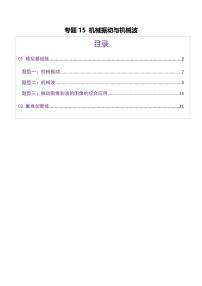 2025年高考物理二轮复习讲练测（新高考通用）专题15 机械振动与机械波（练习）（解析版）