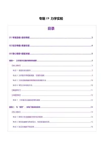 2025年高考物理二轮复习讲练测（新高考通用）专题19 力学实验（讲义）（原卷版）