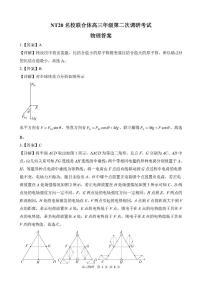 河北省NT20名校联合体2025届高三下学期4月二模物理试题（PDF版附解析）