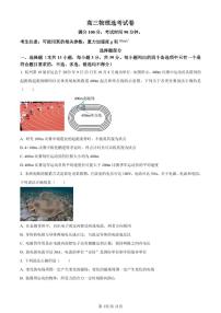 浙江省宁波市镇海中学2024届高三12月首考模拟物理试卷（含答案）
