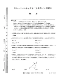 物理丨安徽省县域高中合作共享联盟2025届高三下学期4月月考物理试卷及答案