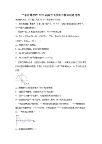 2025届广东省肇庆市高三下学期二模冲刺练习物理试卷（解析版）