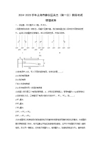 2025届上海市静安区高三下学期（第一次）模拟考试物理试卷（解析版）