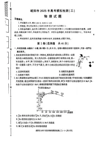 2025届陕西省咸阳市高三下学期高考模拟检测（三）物理试题（含答案）
