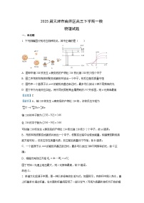 2025届天津市南开区高三下学期一模物理试卷（解析版）