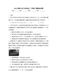 2025届浙江省宁波市高三下学期三模物理试题（无答案）