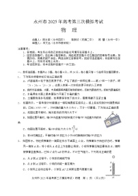 湖南省永州市2025届高三下学期三模物理试卷 含答案