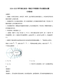 2024-2025学年湖北省高一物理下学期期末考试模拟试题（附答案）