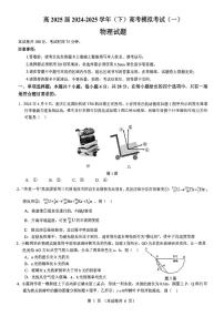 2025届重庆市育才中学高三下学期模拟考试（一）物理试卷（高考模拟）