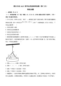 2025届重庆市九龙坡区高三下学期二模物理试题 （原卷版+解析版）（高考模拟）