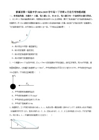 河南省驻马店市驿城区驻马店高级中学2024-2025学年高一下学期4月月考物理试题（含答案）