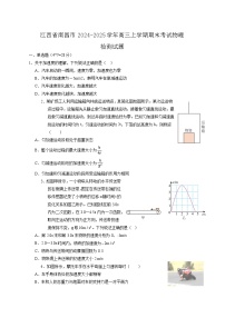 江西省南昌市2024-2025学年高三上学期期末考试物理检测试题（附答案）