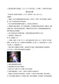 云南省昆明市官渡区2024-2025学年高二上学期1月期末考试物理检测试题（附答案）