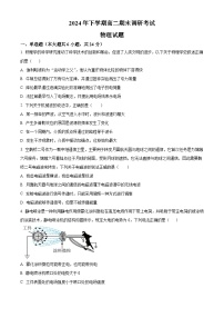 河南省部分学校2024-2025学年高二上学期期末调研考试物理试卷（原卷版+解析版）