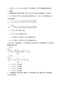 北京市2024-2025学年高二下学期第一次月考物理检测试卷（含答案）