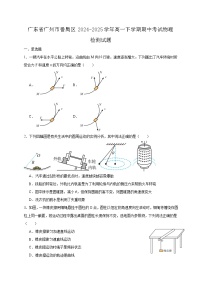 广东省广州市番禺区2024-2025学年高一下学期期中考试物理检测试题（含答案）