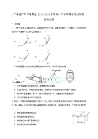 广东省广州市番禺区2024-2025学年高一下学期期中考试物理检测试题（含答案）